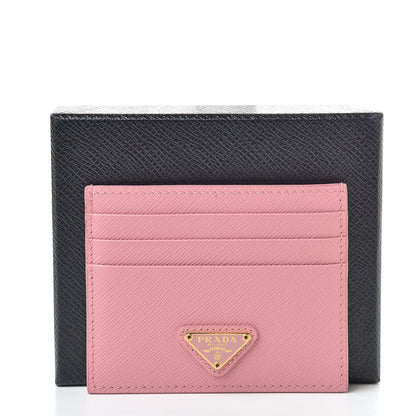 Prada Saffiano Triangle Card Holder Petalo 8 of 8