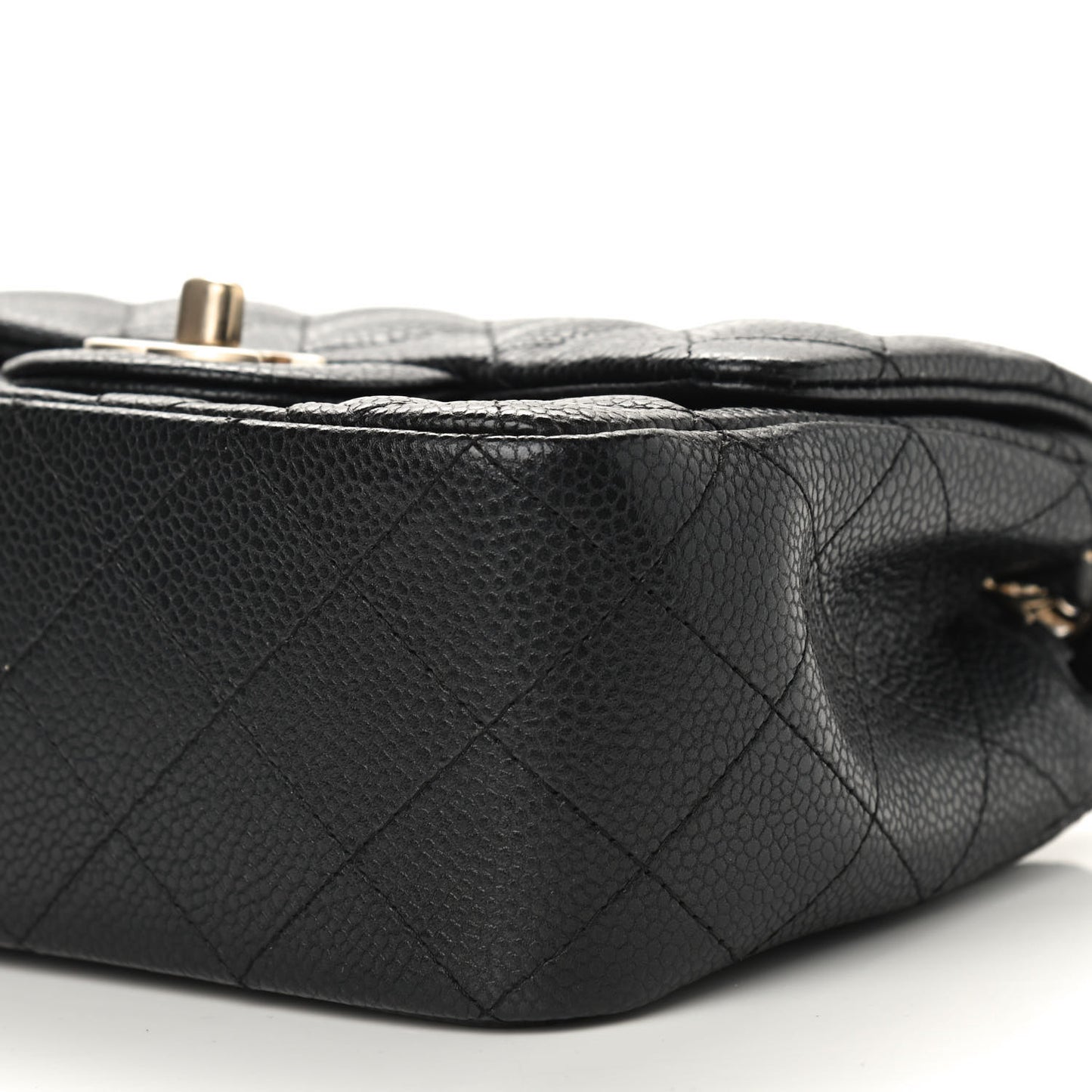 Caviar Quilted Mini Square Flap Black
