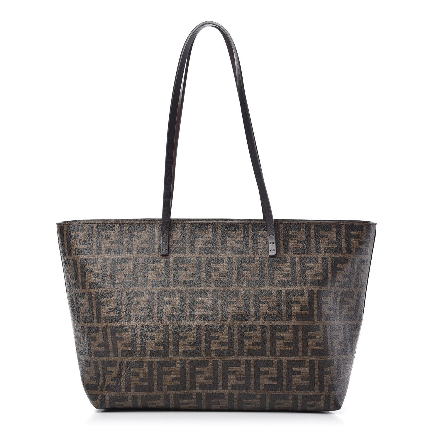 Fendi Zucca Spalmati Small Roll Tote Tobacco Moro 1 of 10