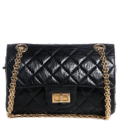 Chanel Aged Calfskin Quilted 50th Anniversary 2.55 Reissue 224 Flap Black 1 of 8