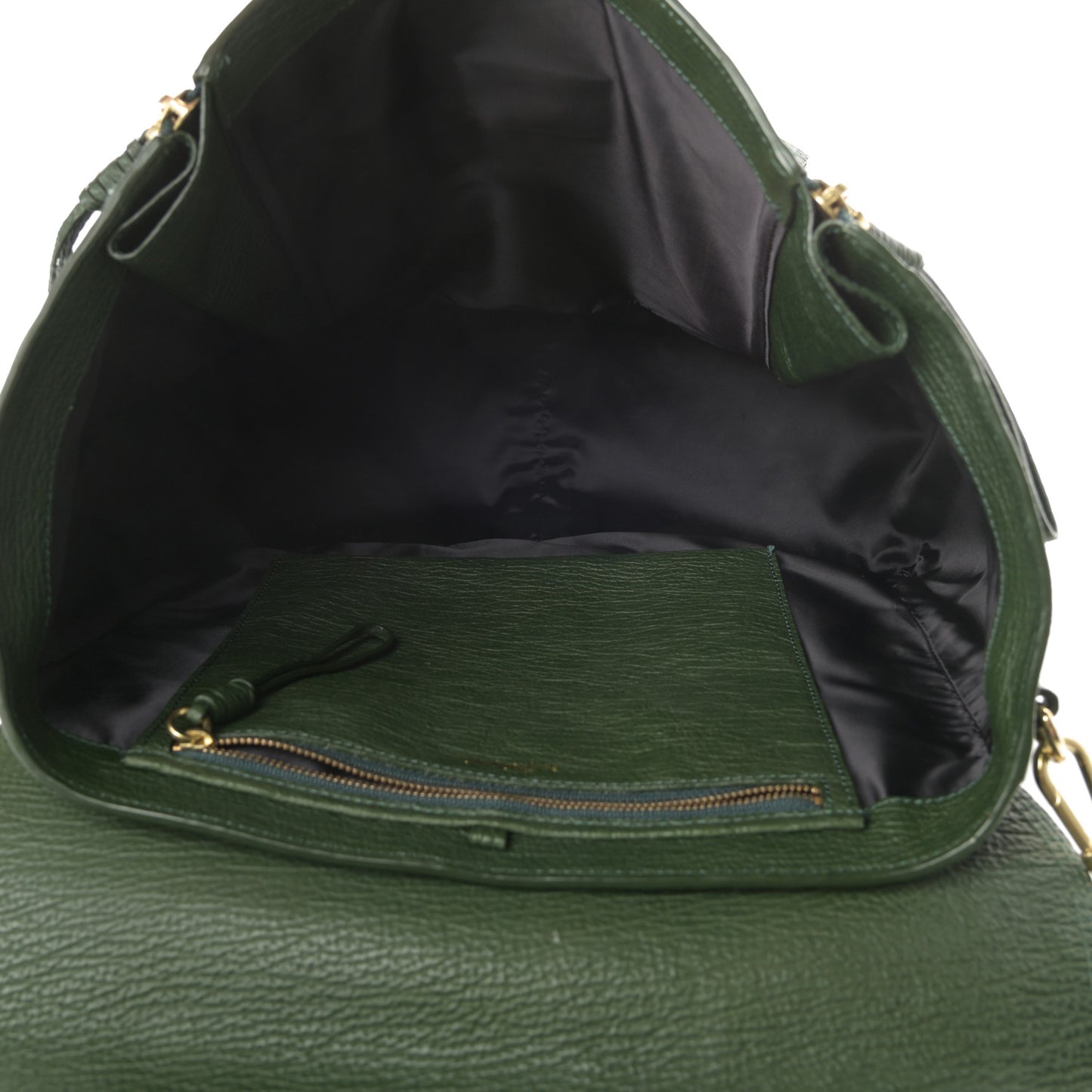 Textured Calfskin Large Pashli Satchel Jade