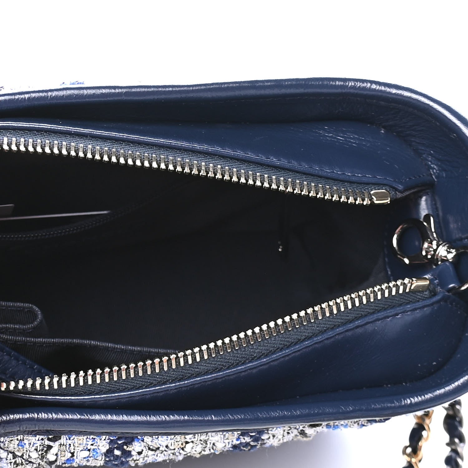 Chanel Tweed Calfskin Small Gabrielle Hobo Blue 4 of 6