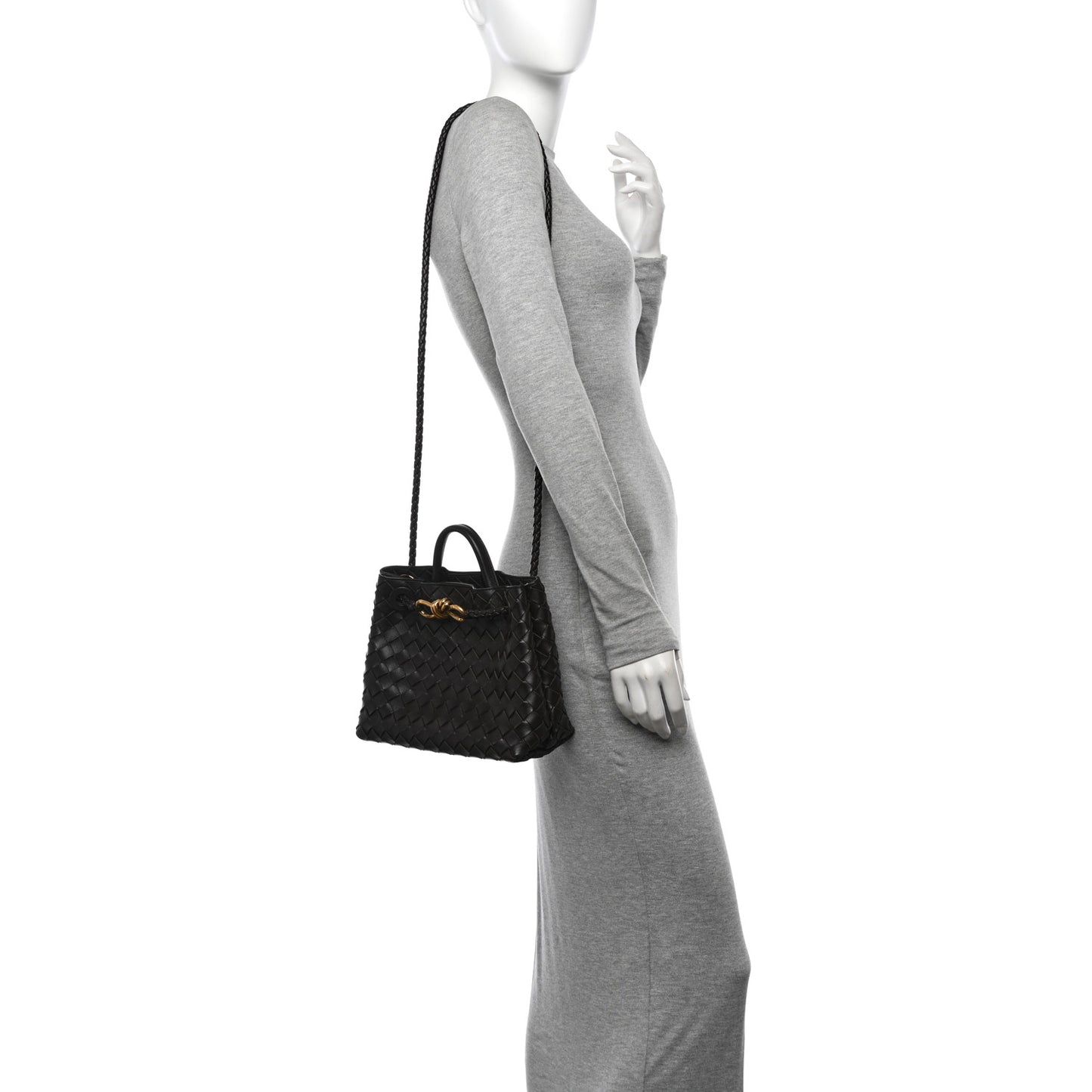 Nappa Intrecciato Small Andiamo Shoulder Bag Fondant