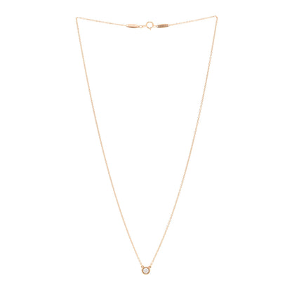 Tiffany 18K Rose Gold Diamond .14ct Elsa Peretti Diamonds by the Yard Pendant Necklace 4 of 5
