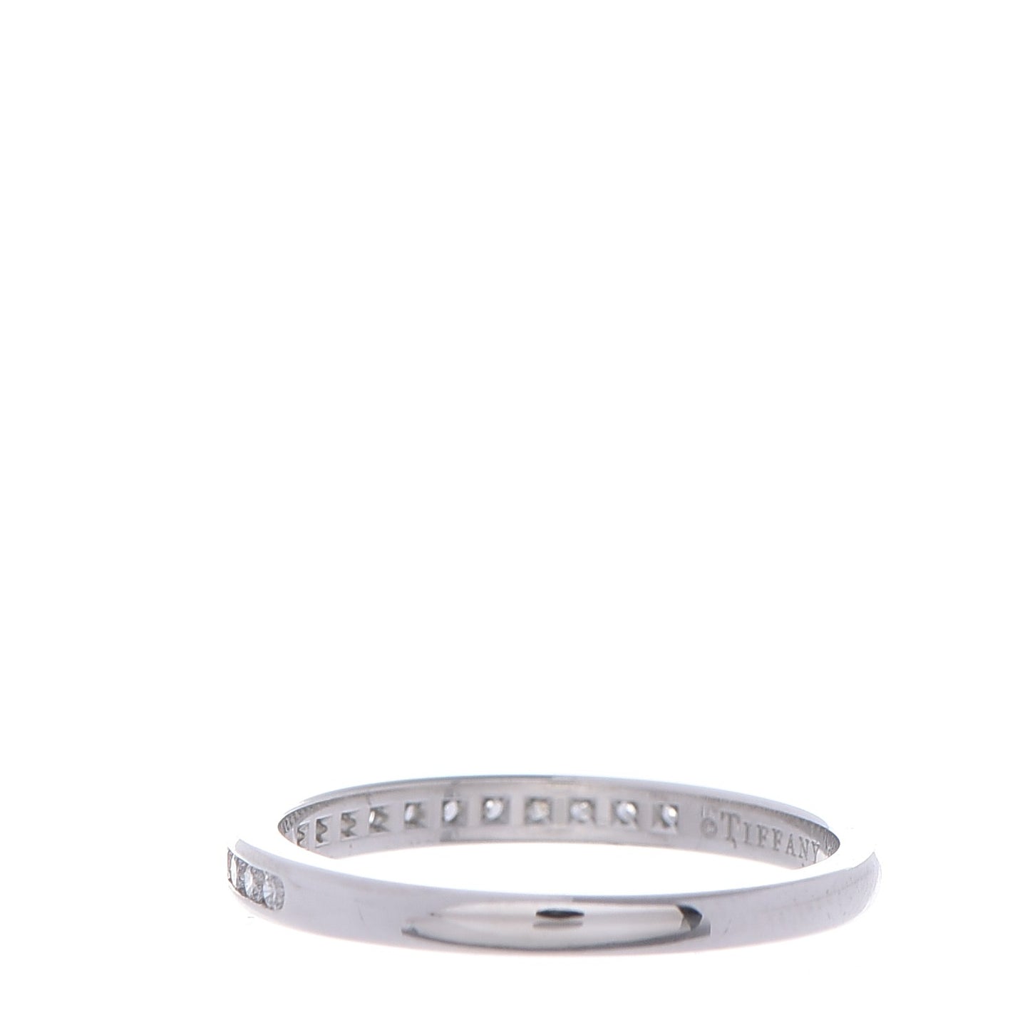 Platinum Diamond .17ctw Half Circle Wedding Band Ring 52 6