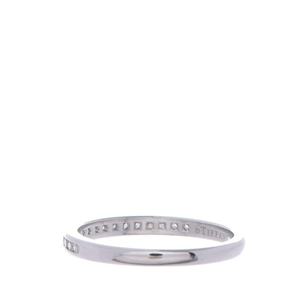Tiffany Platinum Diamond .17ctw Half Circle Wedding Band Ring 52 6 3 of 5
