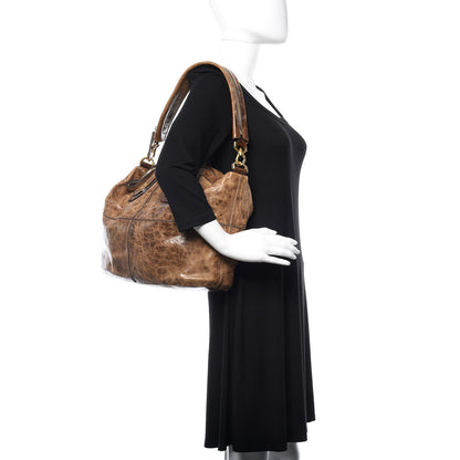 Givenchy Crackled Calfskin Medium Nightingale Light Brown 2 of 10