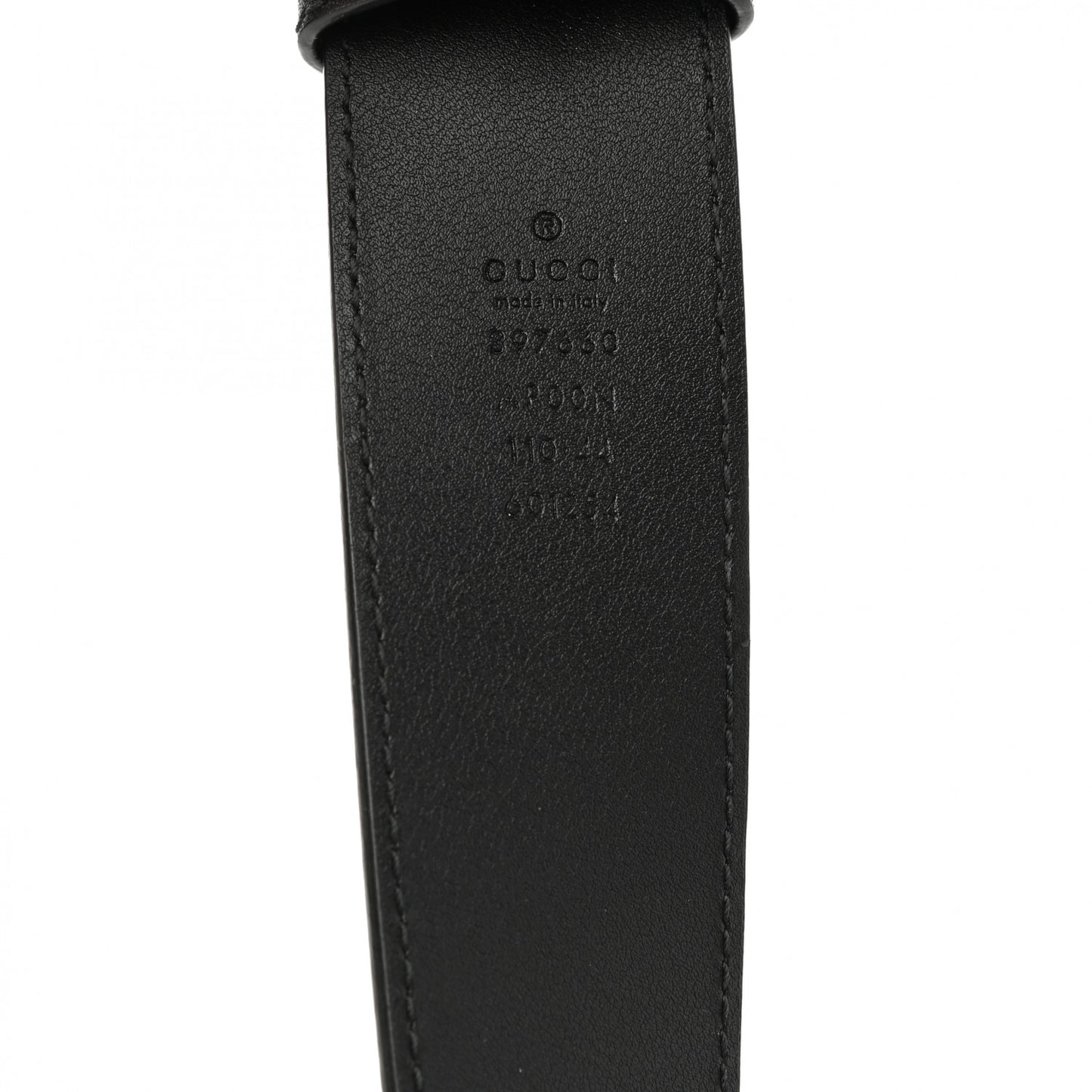 Moon Calfskin Nickel Double G 40mm Belt 110 44 Black