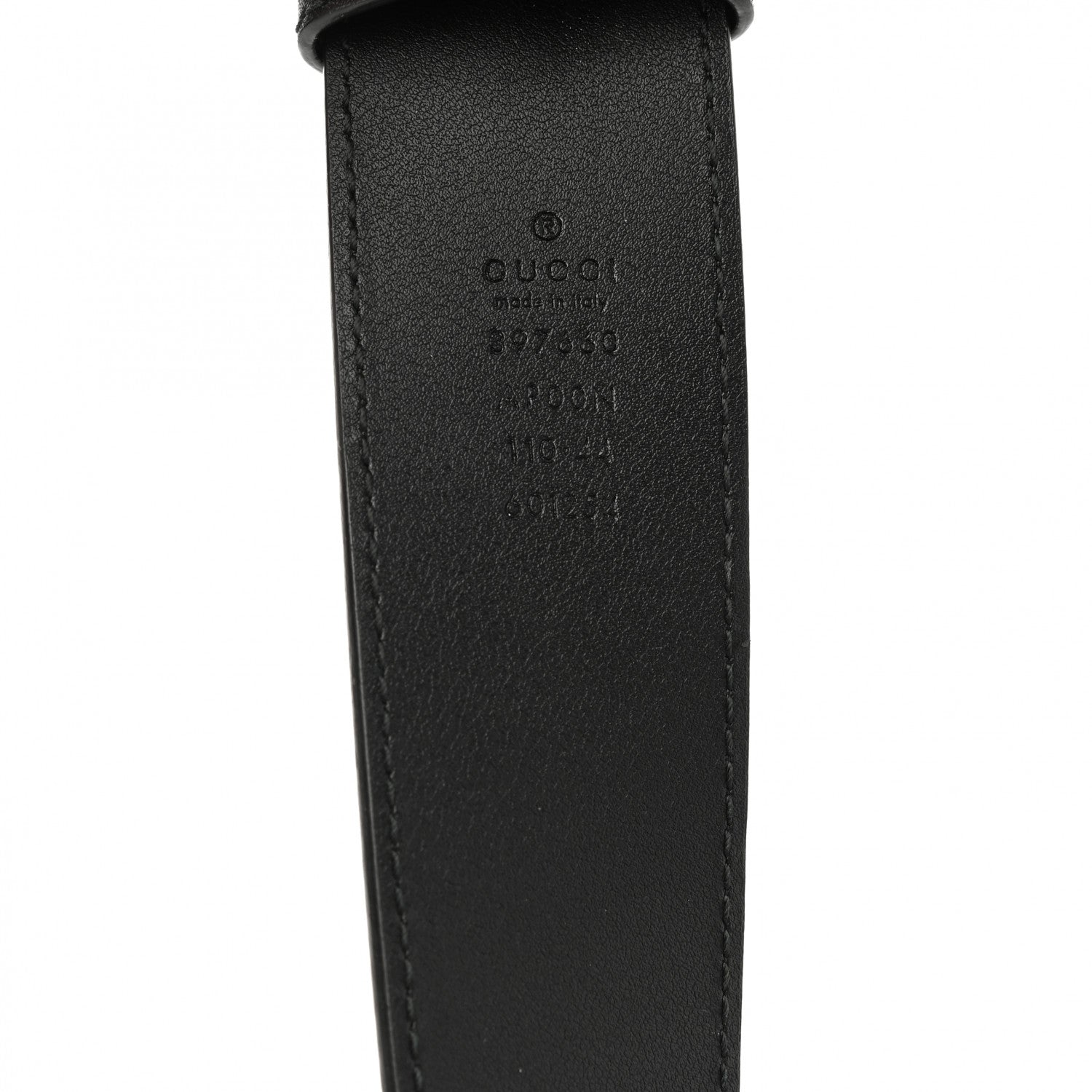 Gucci Moon Calfskin Nickel Double G 40mm Belt 110 44 Black 3 of 6