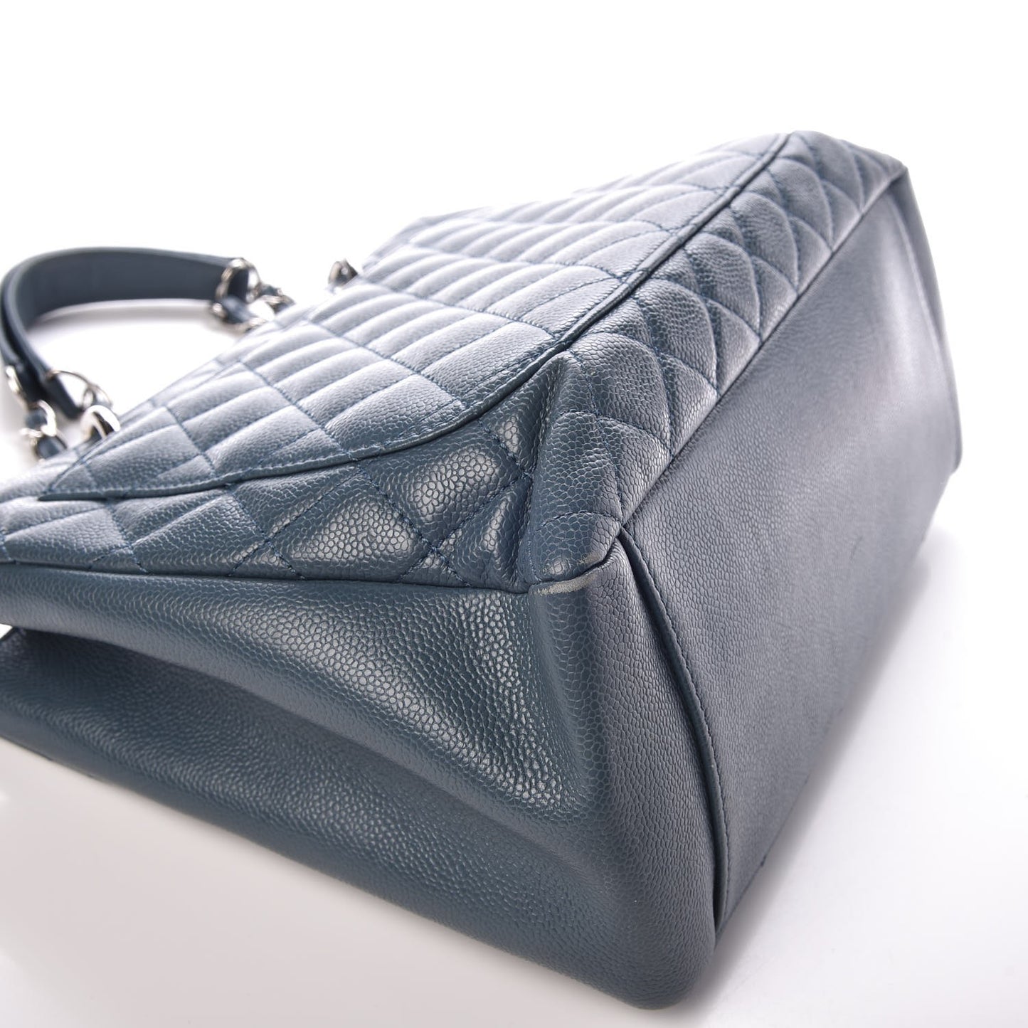 Caviar Quilted Grand Shopping Tote GST Dark Blue