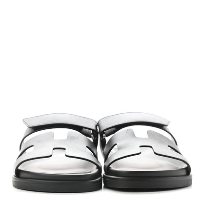 Hermes Calfskin Womens Chypre Sandals 37 Black 2 of 11