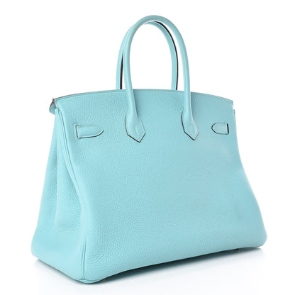 Hermes Togo Birkin 35 Bleu Atoll 3 of 36