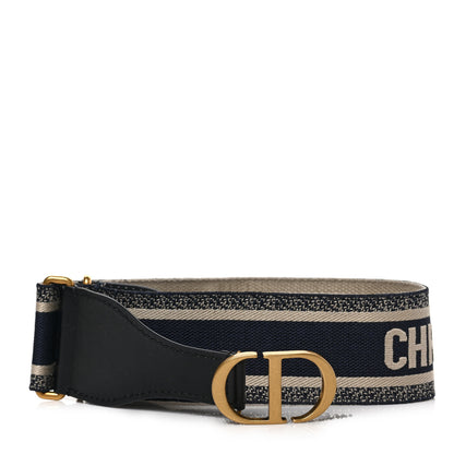 Christian Dior Canvas Embroidered Large Book Belt 85 34 Bleu 1 of 4