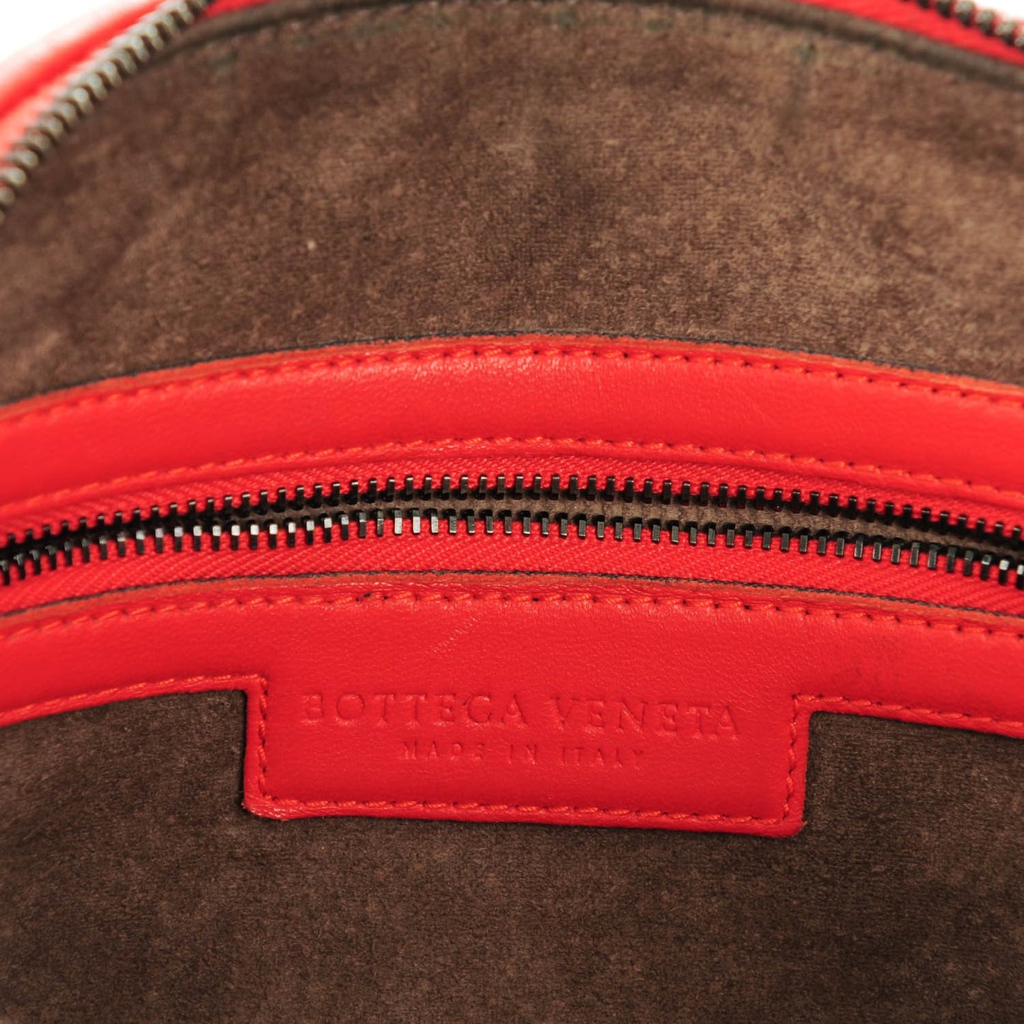 Nappa Intrecciato Pillow Crossbody Messenger Corniola