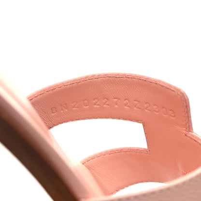 Hermes Epsom Oran Sandals 36 Rose Pale 6 of 9