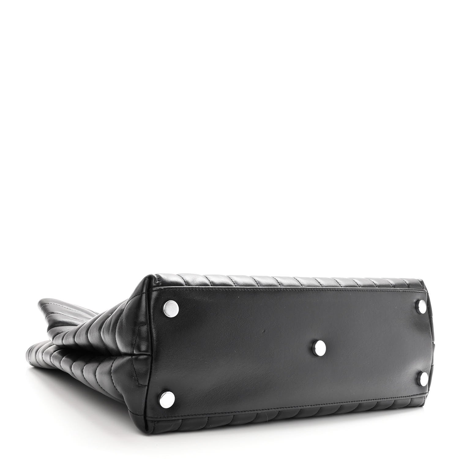 Saint Laurent Calfskin Y Quilted Monogram Large Loulou Shopper Black 4 of 10