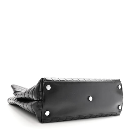 Saint Laurent Calfskin Y Quilted Monogram Large Loulou Shopper Black 4 of 10