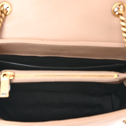 Saint Laurent Calfskin Y Quilted Monogram Small Loulou Chain Satchel Dark Beige 5 of 11