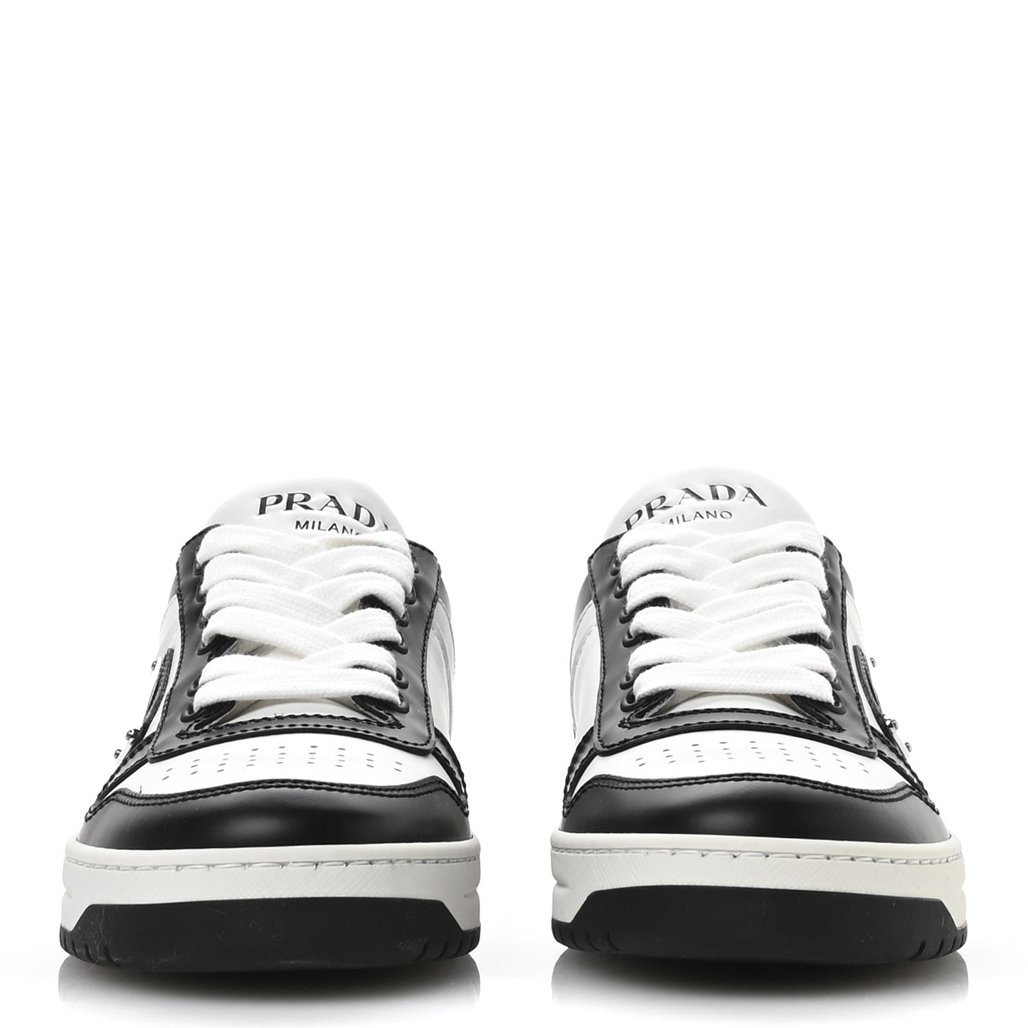 Vitello Sport Spazzolato Rois Triangle Logo Womens Downtown Low Top 30mm Sneakers 36 White Black