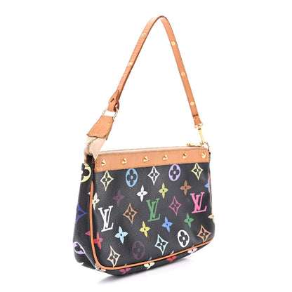 Louis Vuitton LOUIS VUITTON Monogram Multicolor Pochette Accessories Black 3 of 15