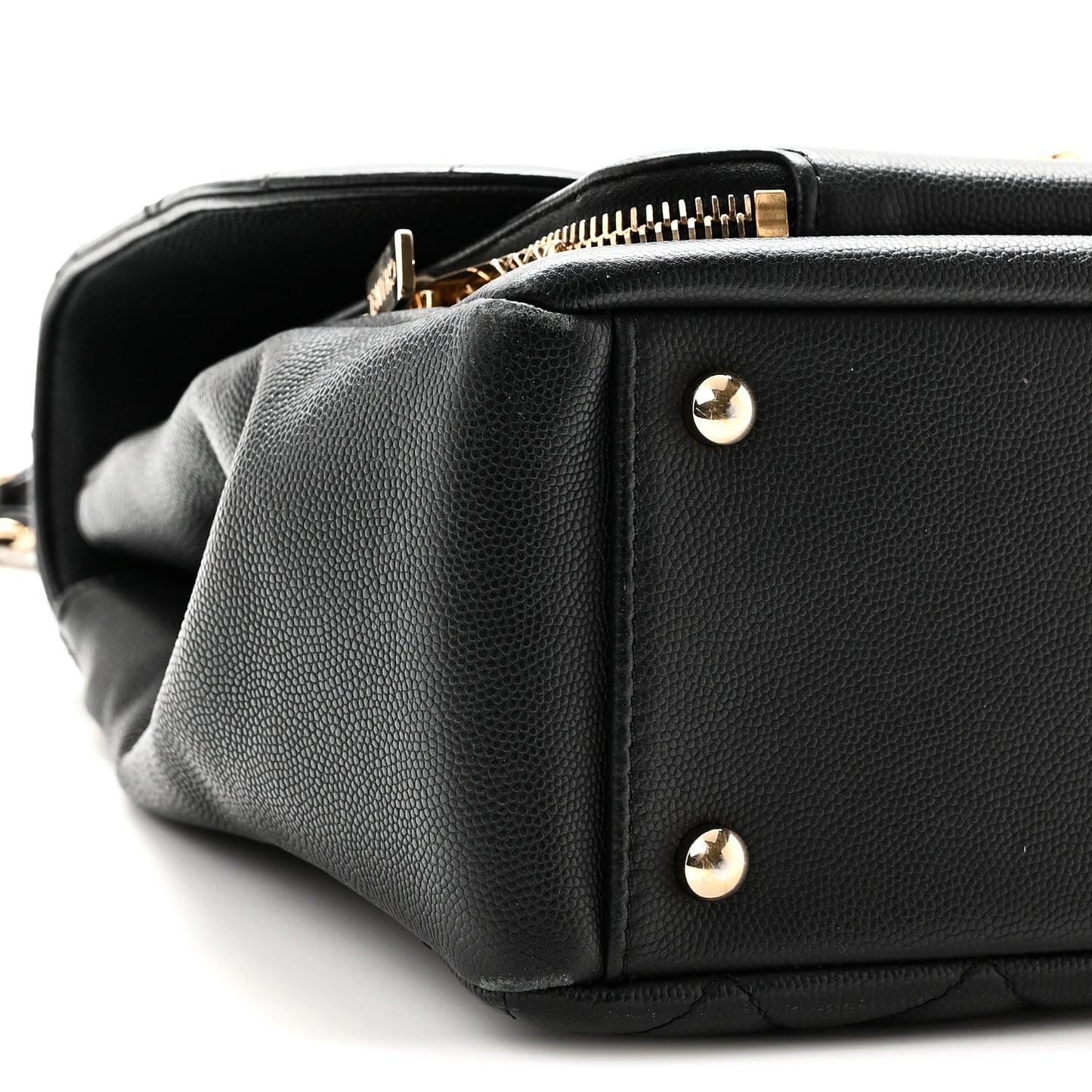 Caviar Quilted Large Business Affinity Flap Black Black