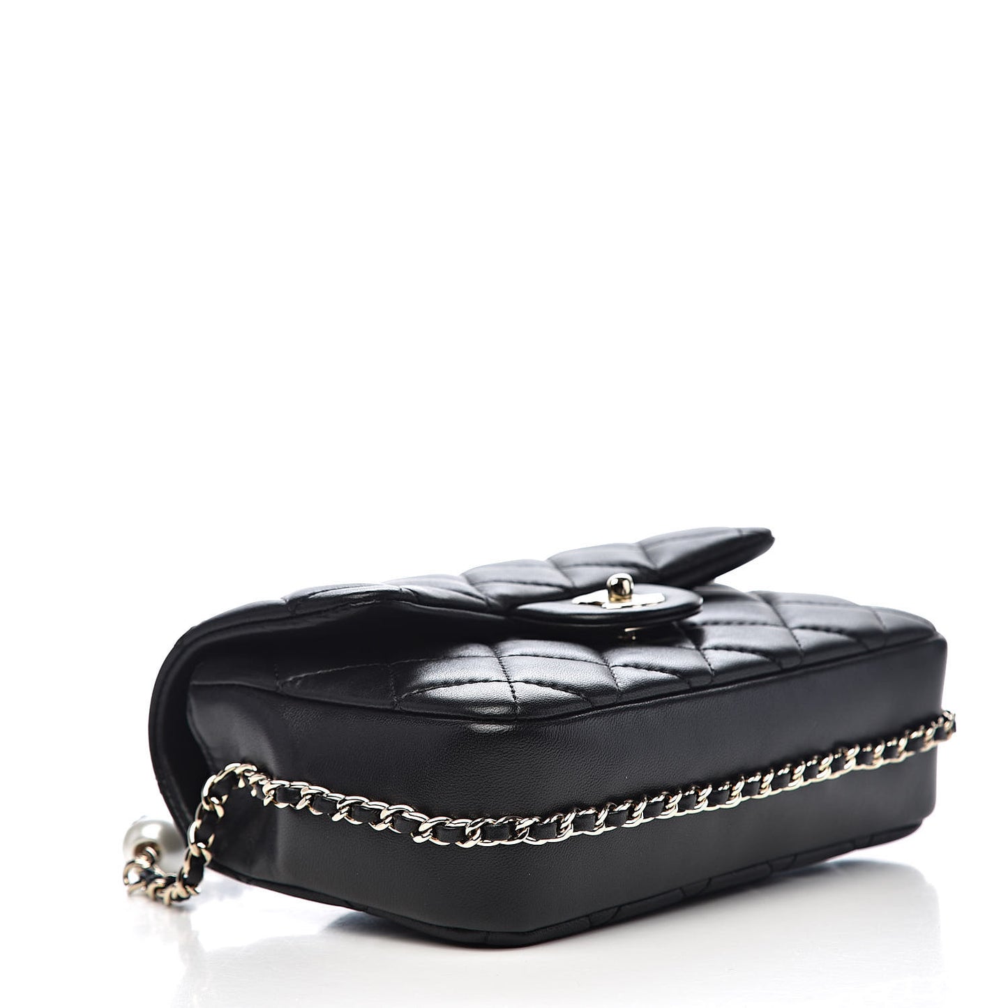 Lambskin Quilted Small My Precious Flap Black