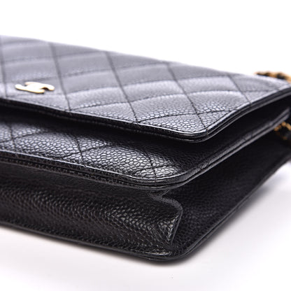 Chanel Caviar Quilted Wallet On Chain WOC Black 10 of 13