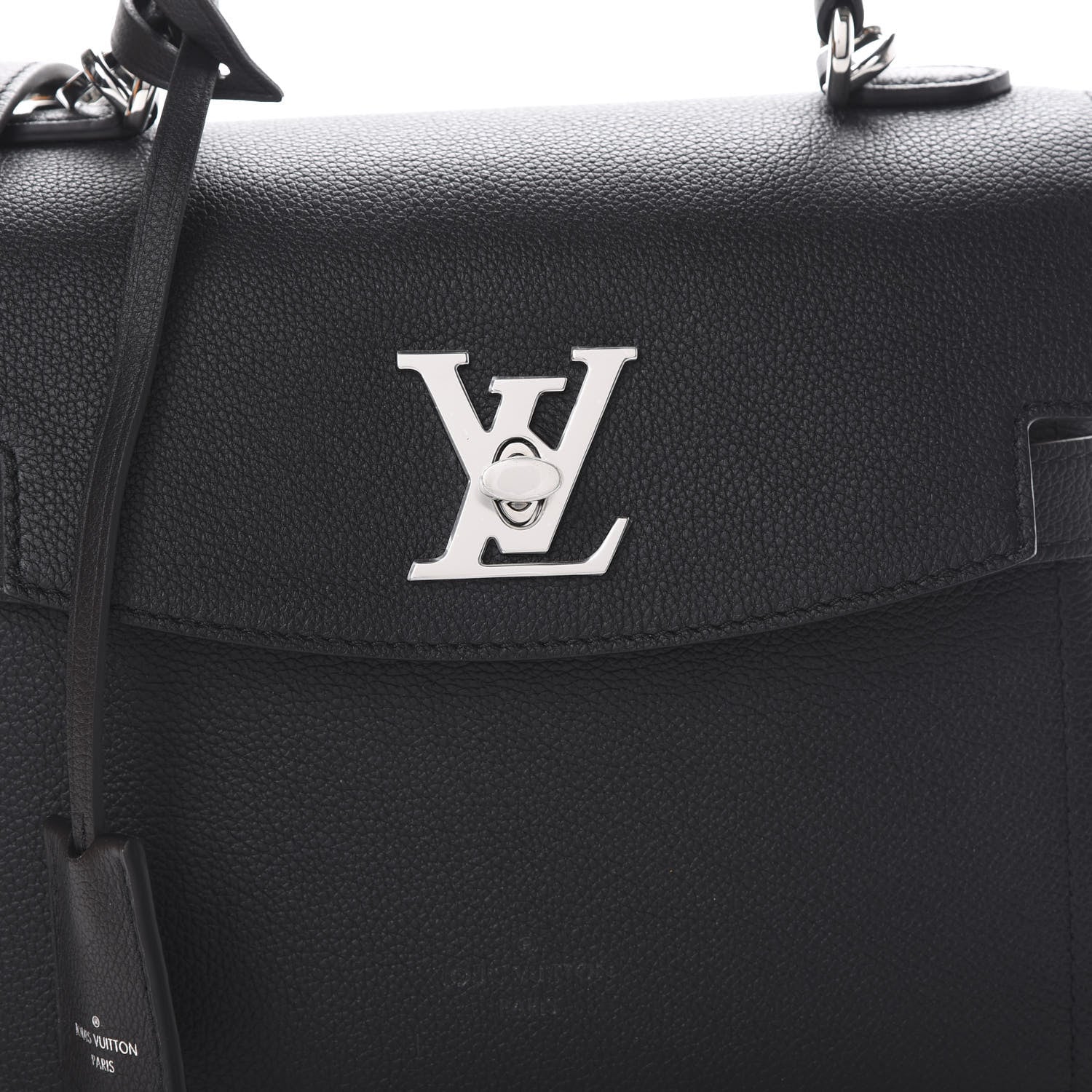 Louis Vuitton Calfskin Lockme Ever BB Black 7 of 10