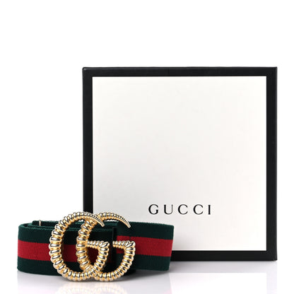 Gucci Canvas Torchon Double G Web Belt 85 34 Navy Red 5 of 5