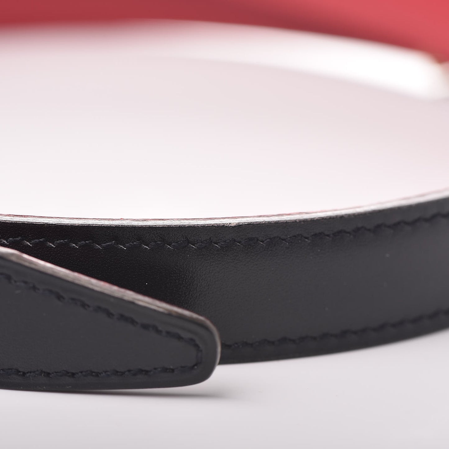 Box Courchevel 18mm H Belt 70 Rouge Vif Black