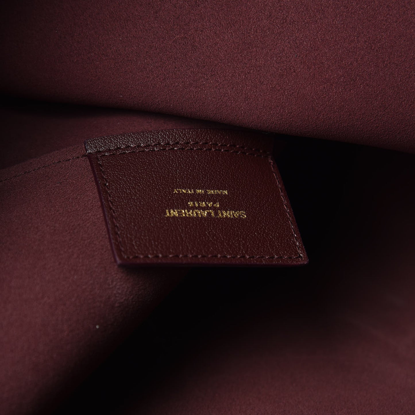 Calfskin Large Shopping Tote Bordeaux