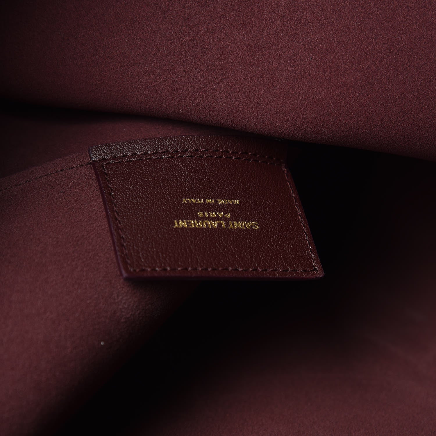 Saint Laurent Calfskin Large Shopping Tote Bordeaux 8 of 10