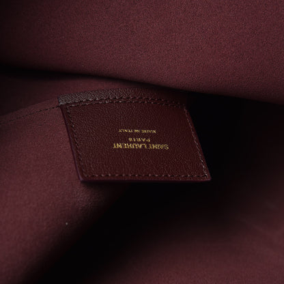 Saint Laurent Calfskin Large Shopping Tote Bordeaux 8 of 10