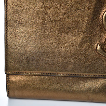 Saint Laurent Metallic Calfskin Monogram Large Belle De Jour Clutch Bronze 10 of 15