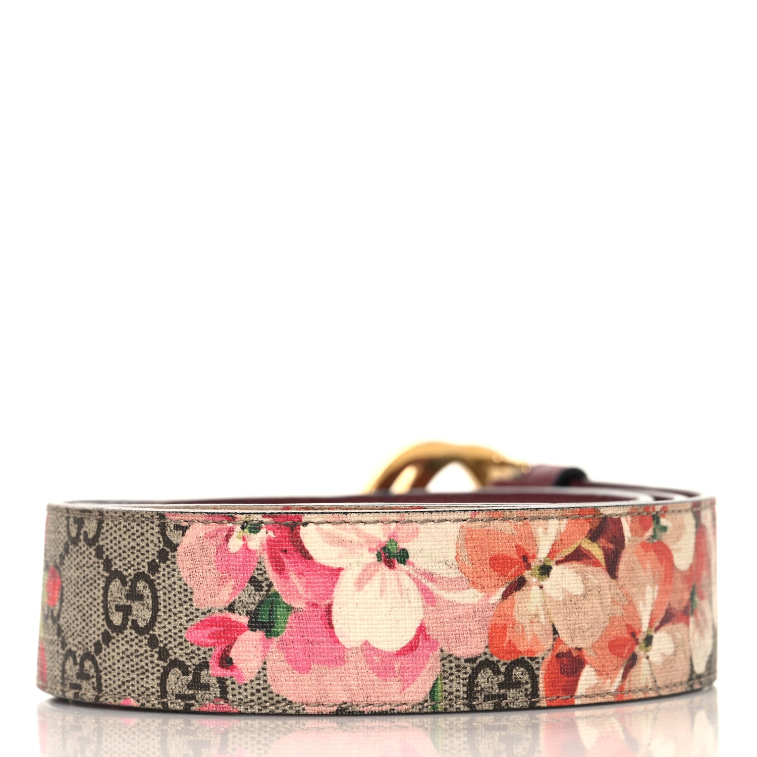 Gucci GG Supreme Monogram Blooms Moon Calfskin Interlocking G 37mm