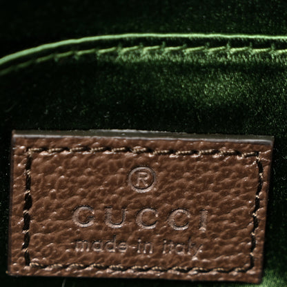 Gucci Monogram Textured Dollar Calfskin Heavy Grosgrain Web Small Maxi Horsebit Chain Shoulder Bag Beige Ebony New Acero 6 of 9