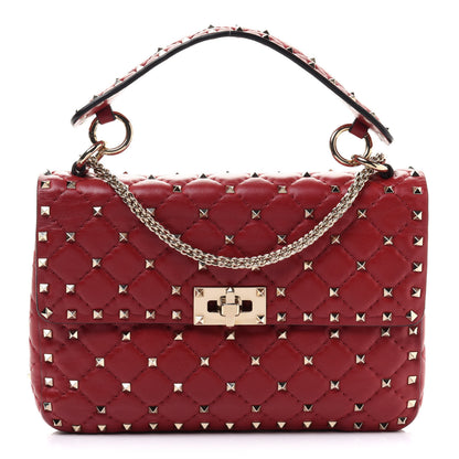 Valentino Garavani Nappa Medium Rockstud Spike Shoulder Bag Rosso Valentino 1 of 10