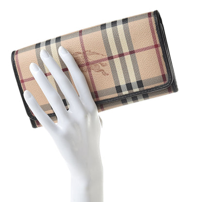 Burberry Haymarket Check Penrose Continental Wallet Chocolate 2 of 15