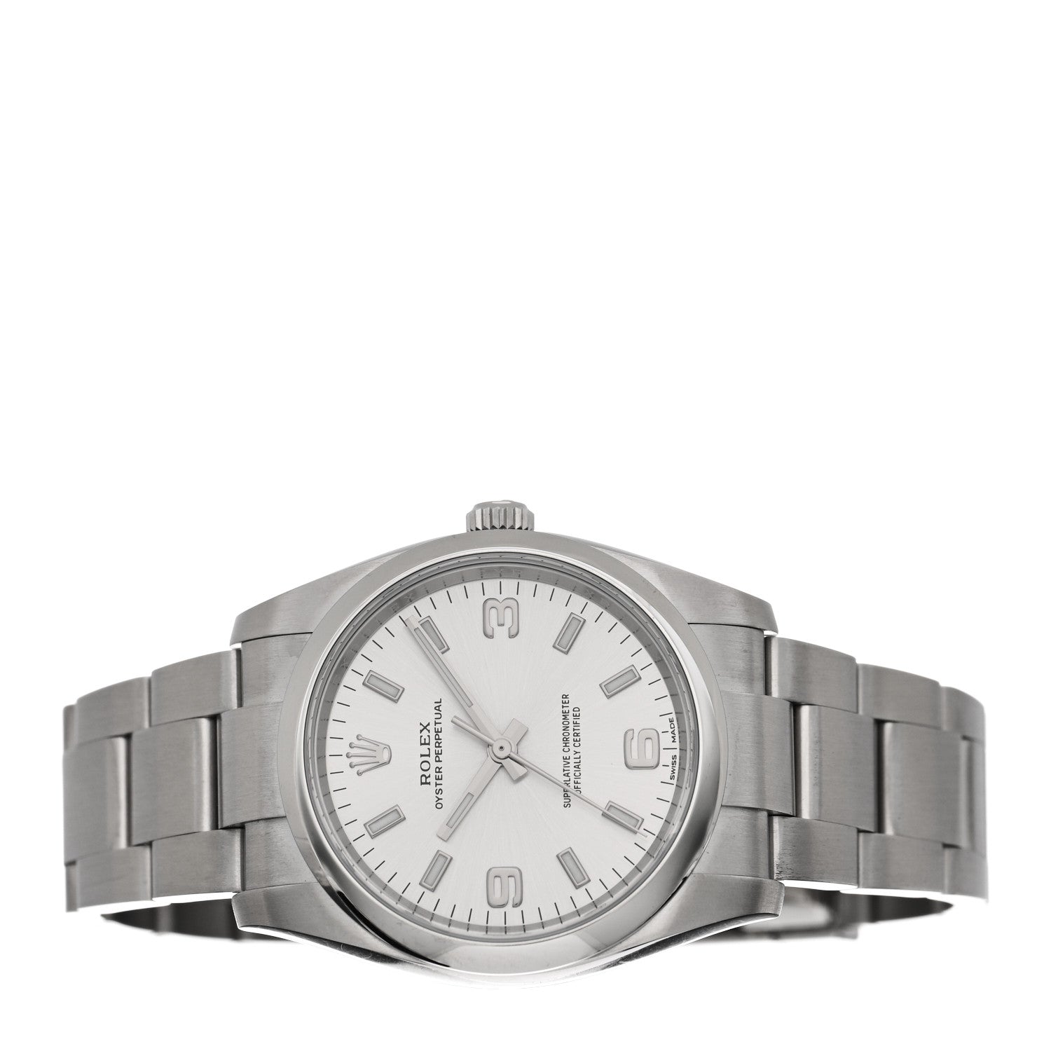 Rolex Stainless Steel 34mm Oyster Perpetual Watch Silver 114200 2 of 5