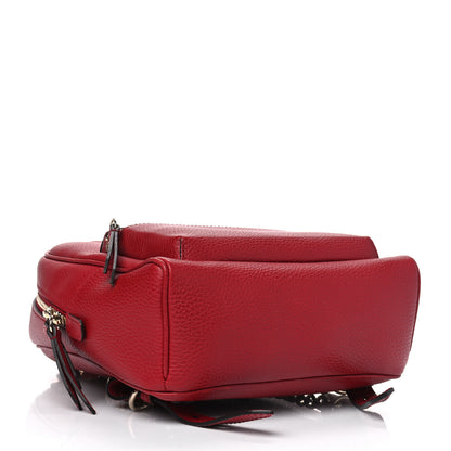 Gucci Pebbled Calfskin Soho Chain Backpack Hibiscus Red 3 of 4
