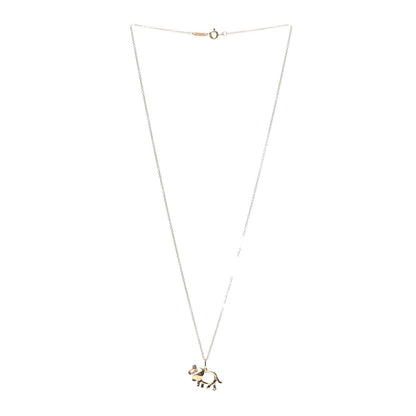 Tiffany 18K Rose Gold Diamond Save The Wild Elephant Pendant Necklace 3 of 5