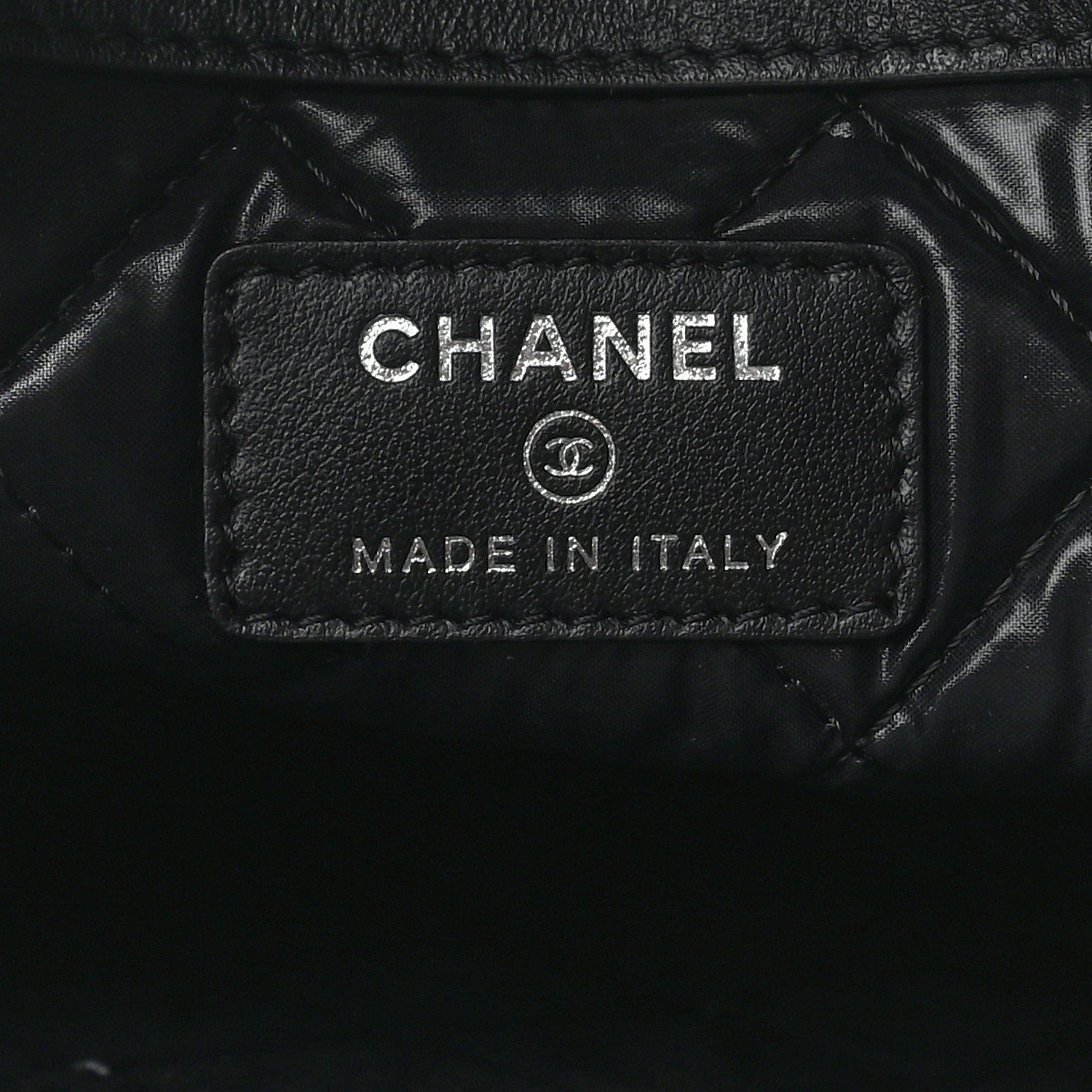Chanel Striped Canvas Large Deauville Pouch Clutch Black 6 of 7