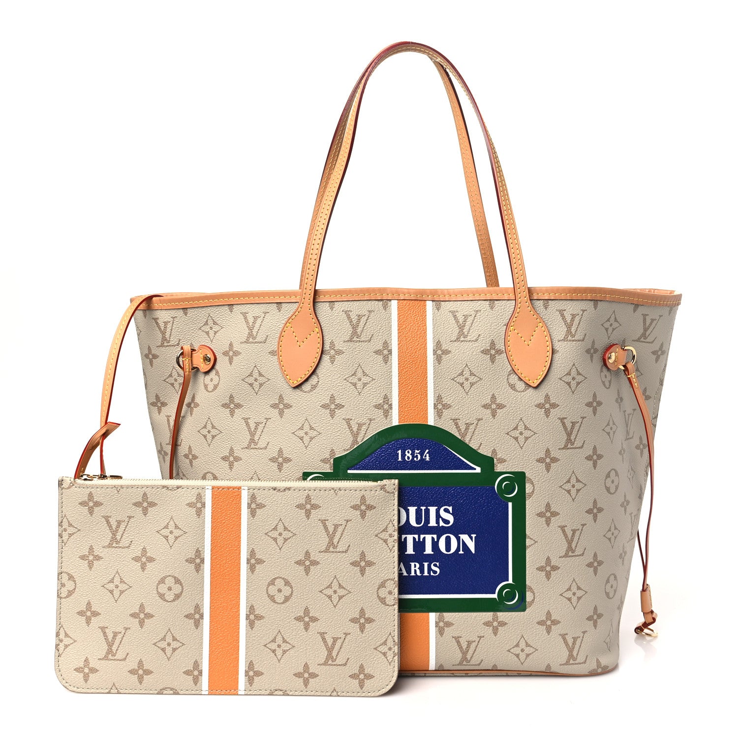Louis Vuitton Monopaname Neverfull MM Beige Ocher 3 of 10