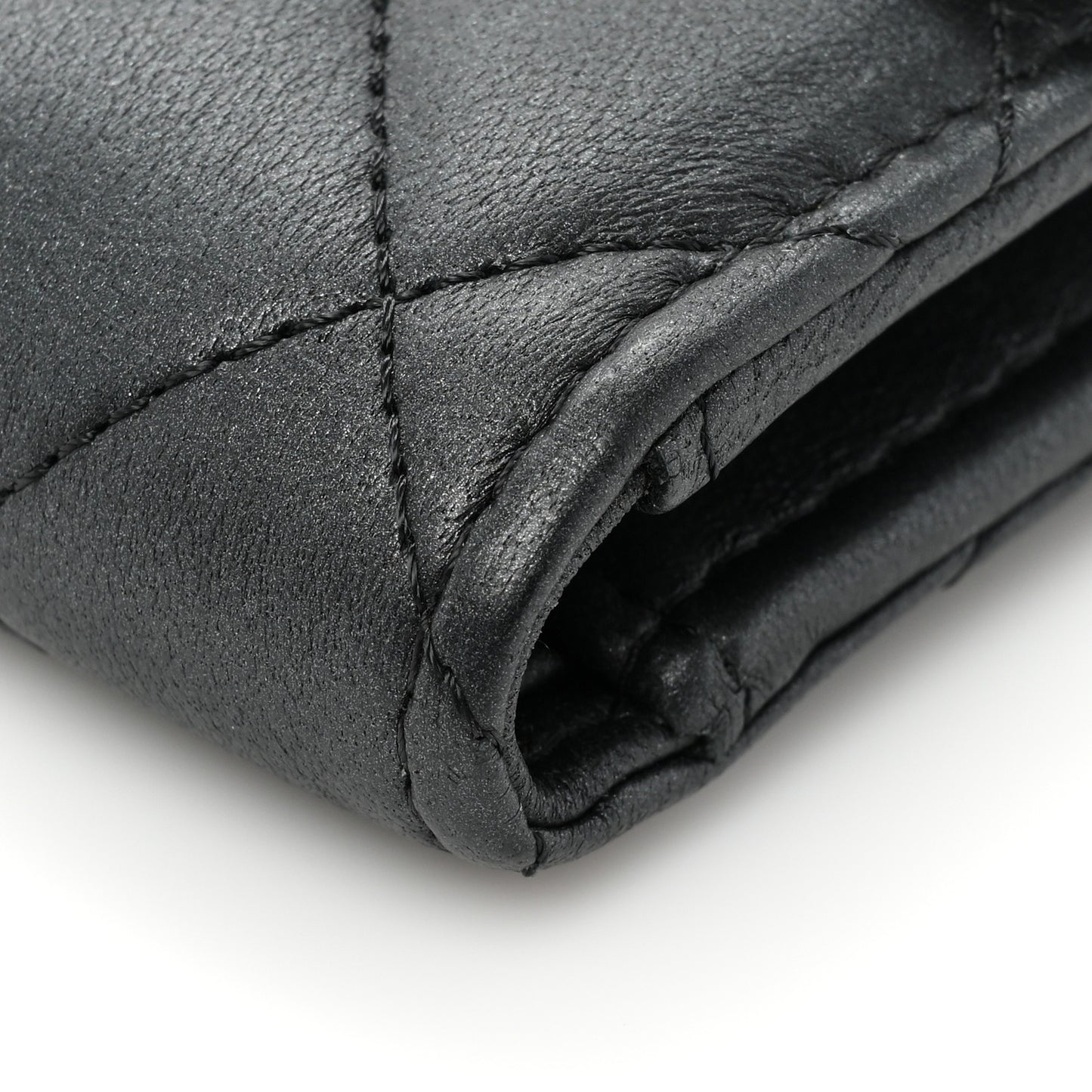 Lambskin Quilted Medium Flap Wallet So Black