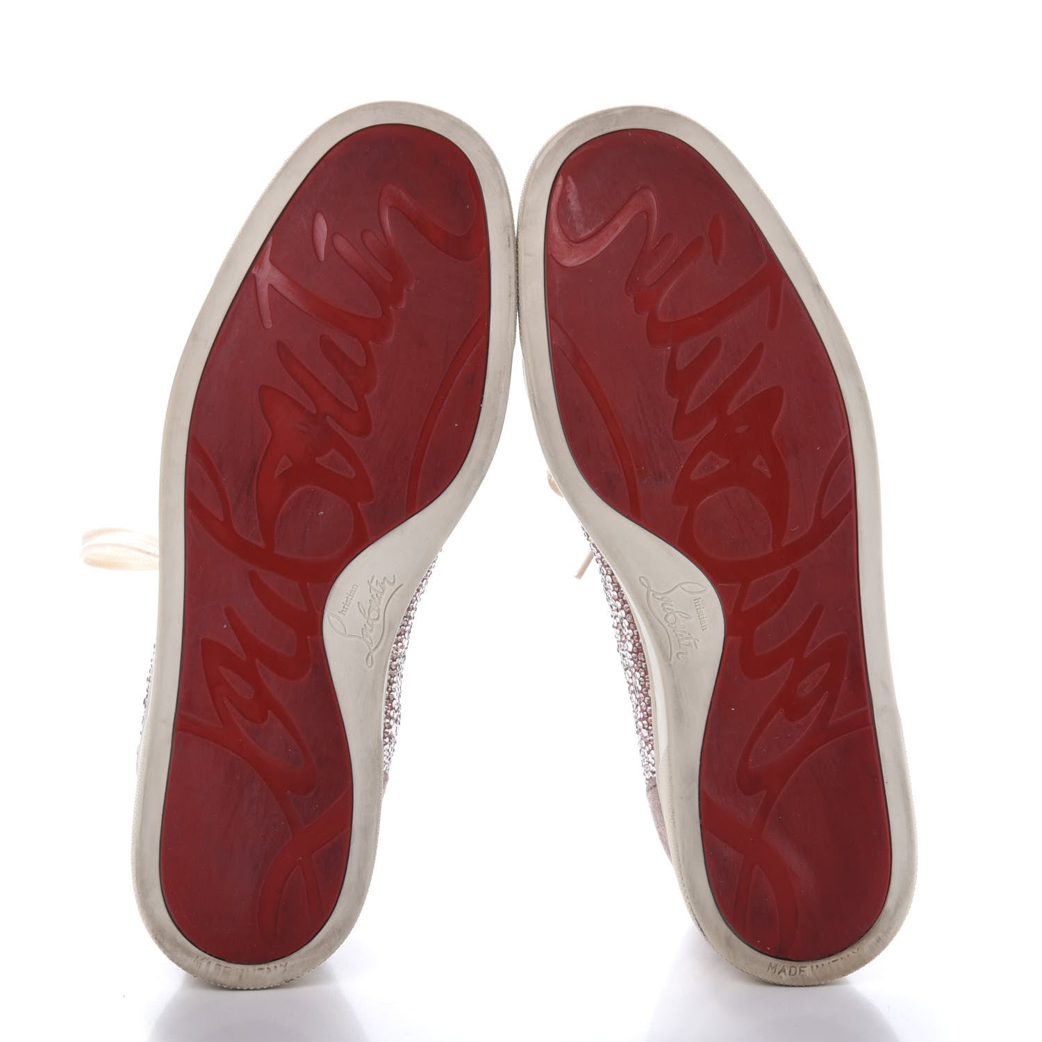 Christian Louboutin Veau Velours Strass Louis Flat Sneakers 39 Pink 5 of 9