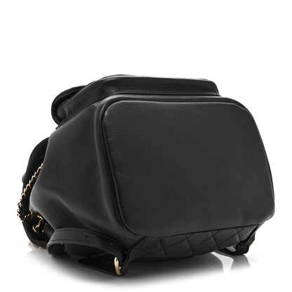 Chanel Lambskin Quilted Large Duma Drawstring Backpack Black 4 of 10