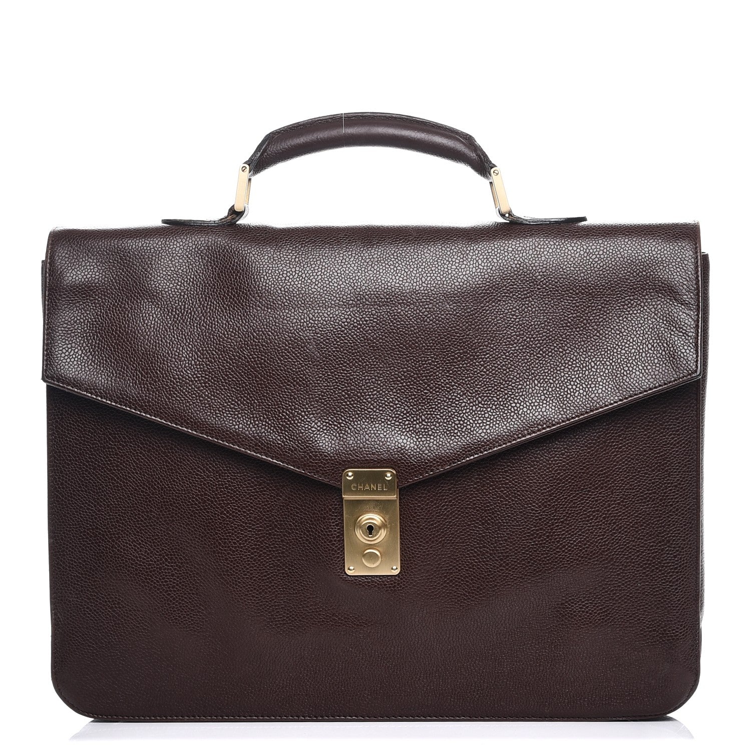 Chanel Caviar Briefcase Bag Brown 1 of 11