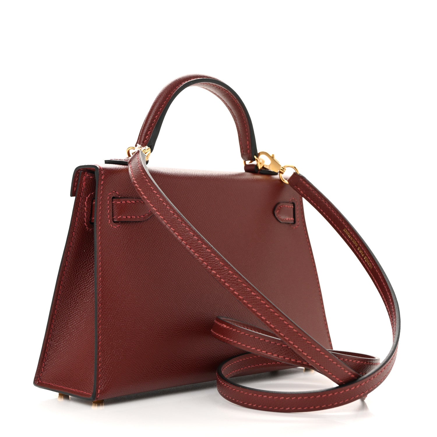 Hermes Madame Calfskin Mini Kelly Sellier 20 Rouge H 1793943