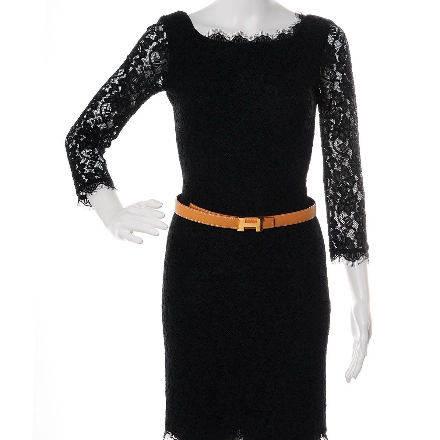 Vache Box Reversible 24mm Gold Constance H Belt Natural Noir 75
