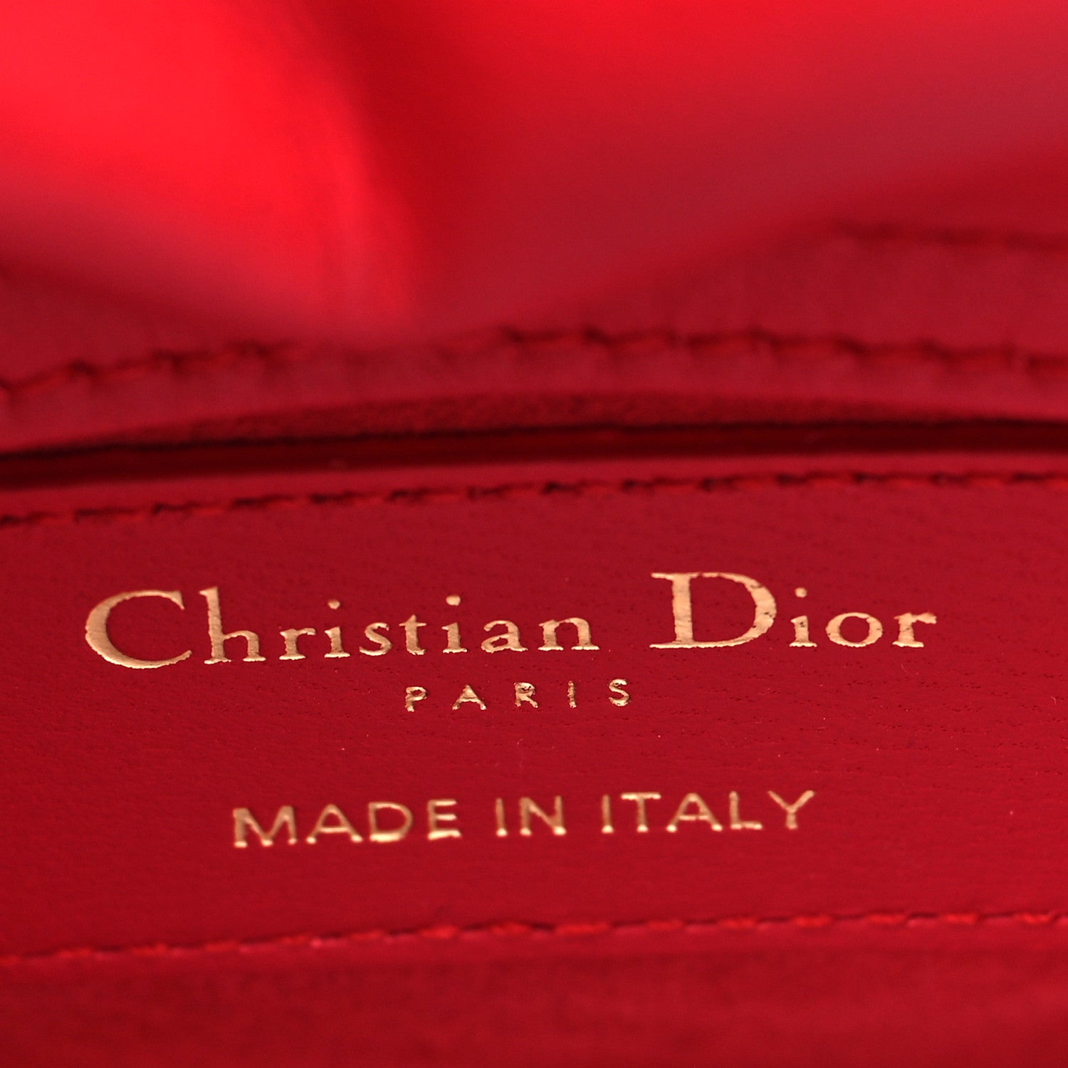 Christian Dior Lambskin Cannage Micro Lady Dior Red 6 of 10